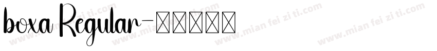 boxa Regular字体转换